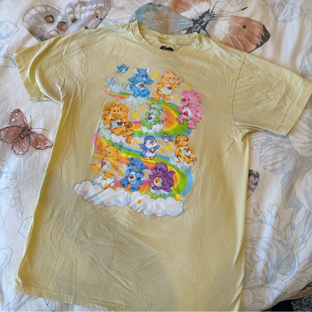 Hot Topic Care Bears Yellow Graphic Tee - Short Sleeve - Picture 2 of 5